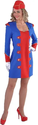 Produktbild von M213139-M Stewardess blau-rot Flugbegleiterin Gr.M