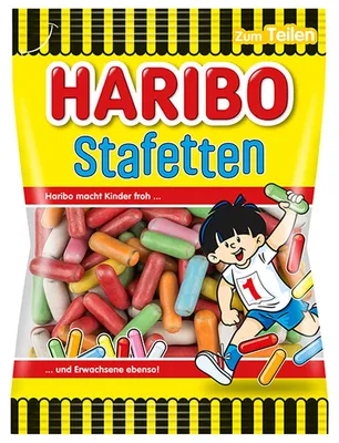 Zdjęcie produktu dla Haribo Stafetten drażetki lukrecjowe różnokolorowe 160g