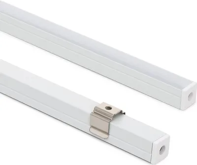 Produktbild von Aluminiumprofil Aufbau für LED Streifen bis 8 mm Weiß 2 m Weiß transluzent
