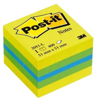Productafbeelding van Post-it® 2051-L Mini notitieblokje - 51 x 51 mm, citroenkleurig
