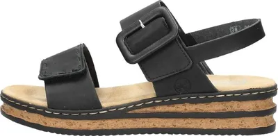Image de Rieker Comfortabel Sandalen Plat - Zwart - Maat 42