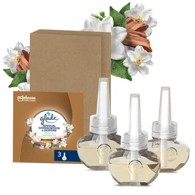 Zdjęcie produktu dla Glade, elektryczny wkład zapachowy, zestaw 3 sztuki