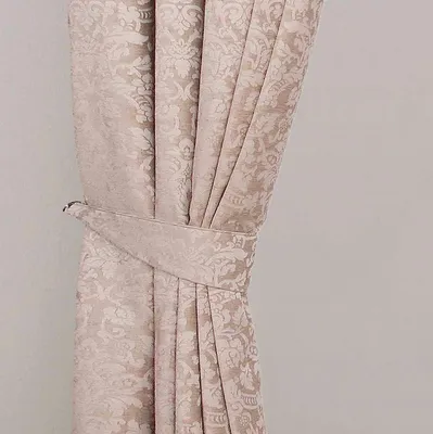 Produktbild von HOMESCAPES Raffhalter für Samt Jacquard Thermovorhang latte 2 Stück