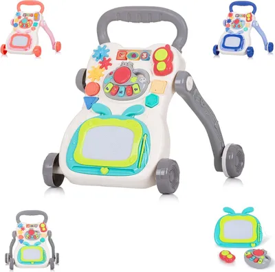 Produktbild von Chipolino Funny Game Kinderwagen mit Klavier, Telefon und Zeichentisch Grau