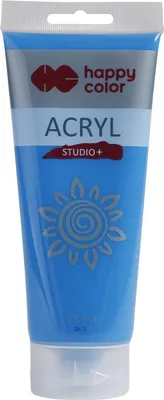 Immagine prodotto di Vernice acrilica Studio 200 ml, blu ceruleo Happy Color