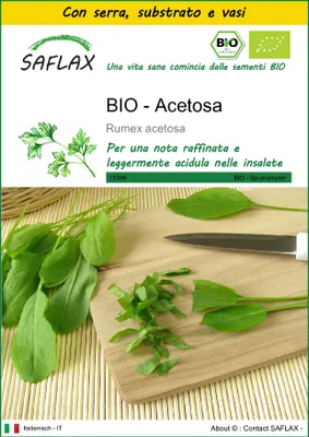 Immagine prodotto di SAFLAX Insieme di coltivazione -- Acetosa - 400 semi - Rumex