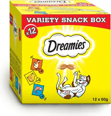 Zdjęcie produktu dla Dreamies Mieszanka przekąsek dla kota Variety Snack Box 12 x 60g