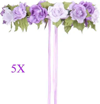 Produktbild von 5 Stück Rosen-Haarband (Violett)