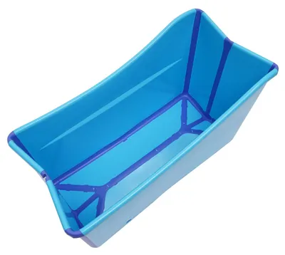 Immagine prodotto di Vasca da bagno pieghevole per adulti - Vasca da bagno portatile per piccoli bagni, vasca da bagno portatile di colore blu