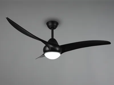 Produktbild von Deckenventilator mit LED ALESUND 3 Flügel Schwarz, Timer & Fernbedienung Ø115cm