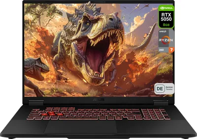 Produktbild von ASUS TUF A18 Gaming Laptop, Ryzen 7 260, 18" FHD , RTX 5050 Graphics, RGB QWERTZ Tastatur, W11 Home, 32 GB RAM | 2 TB SSD