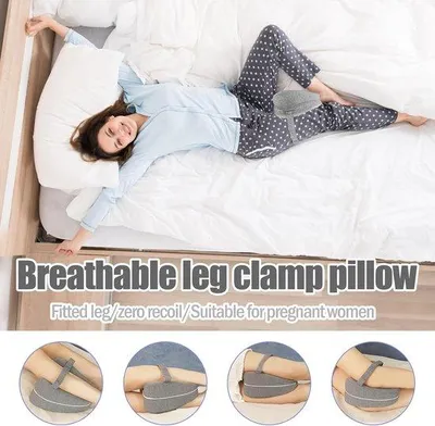 Produktbild von Ergonomisches Seitenliegerkissen mit Traumafüllstoff zur Verletzungsprävention für Beine und Knie, ideal für Schwangere und Beinbeschwerden.