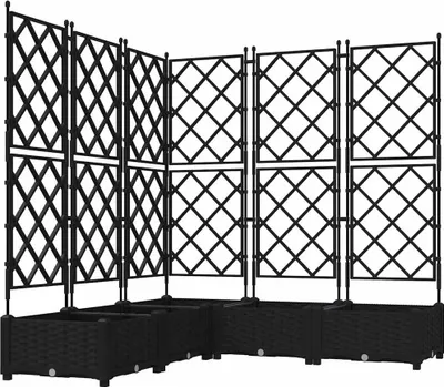 Produktbild von vidaXL Garten-Pflanzgefäß 5 pcs Schwarz 120 x 120 x 125,5 cm