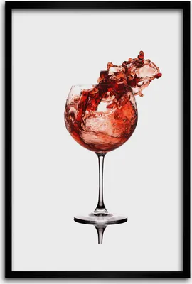 Produktbild von Bild - Bilderrahmen - 40 cm x 60 cm - MDF - Rahmen - Wandkunst - Ein Glas Wein