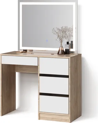 Produktbild von Schminktisch Livinity Imola Sonoma 90 cm mit LED-Spiegel, Model 52414