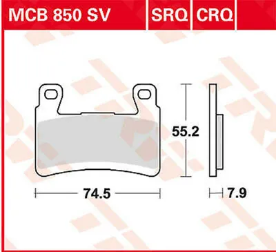 Obrázok produktu pre Sada brzdových doštičiek TRW MCB850SV ZX6R Ninja ZX636E