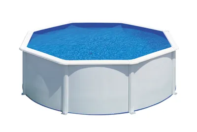 Produktbild von GRE Runder und weißer Stahlwandpool Ø 350 x 120 cm, serie Fidji
