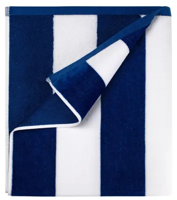 Obrázok produktu pre Veľký plážový uterák - 70 x 180 cm, tmavomodrej farby