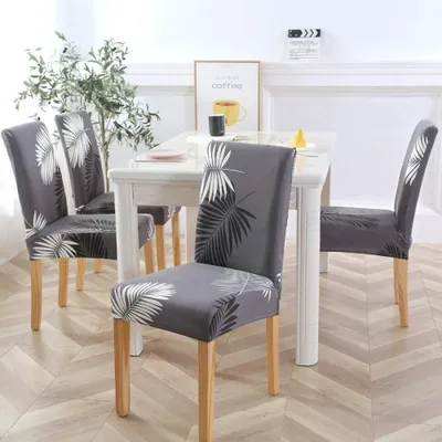 Produktbild von Set mit 6 dunkelgrauen Schutzhüllen für Esszimmerstühle