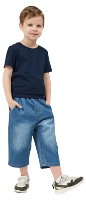 Produktbild von Jeansbermuda Jungen 146 - Dunkelblau - Elastisch - Atmungsaktiv - Bequem