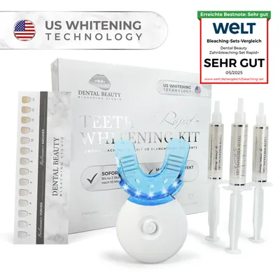 Produktbild von Dental Beauty Zahnbleaching Set Rapid+ | All in One Teeth Whitening Kit - Zahnaufhellung mit revolutionärer US-Teeth Whitening Technologie
