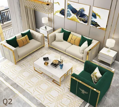 Produktbild von Sofagarnitur 3+2+1 Sitzer Set Design Sofas Polster Couchen Leder Relax Moderne