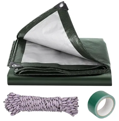 Obrázok produktu pre Omgoods – Vodotesná plachta, 2 x 3 m, zelená/strieborná