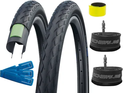 Produktbild von 2x SCHWALBE Marathon Reifen 40-622 Green Guard E-Bike 28x1.5 Pannenschutz Reflex Reifen + 2x DV Schläuche
