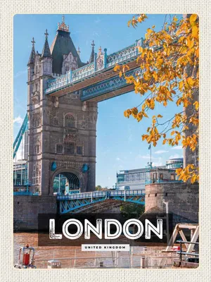 Produktbild von vianmo Holzschild 40x30 cm London UK Architektur Bildmotiv Reisemotiv England
