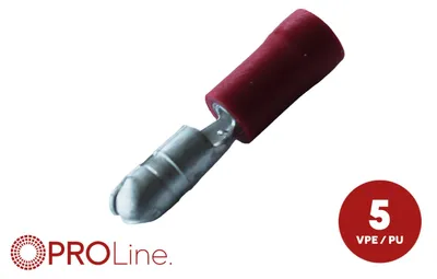 Produktbild von Rundstecker 0,5mm²-1.5mm²/4,0mm rot 5 Stück