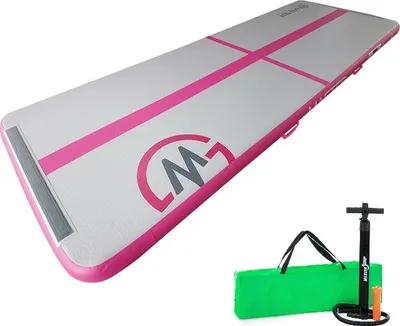 Zdjęcie produktu dla Airtrack ścieżka akrobatyczna MASTER 300 x 100 x 10 cm - szaro-różowy