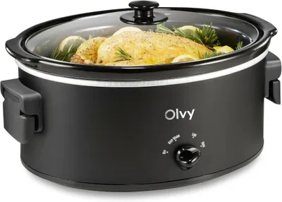 Obrázek produktu pro Pomalý vařič Olvy 6 l – keramická vnitřní nádoba – včetně kuchařky – funkce udržování teploty
