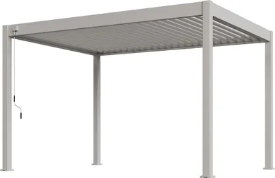 Produktbild von Weide Deluxe Plus | Pergola Voll Aluminium freistehend | 3 x 4 M | Lamellendach Ivory Sand