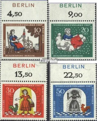 Produktbild von Briefmarken Berlin (West) 1967 Mi 310-313 Bogenzudruck (kompl.Ausg.) postfrisch Wohlfahrt