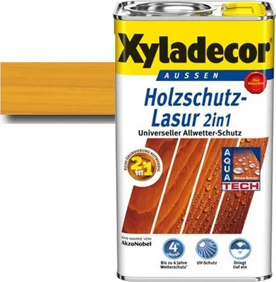Produktbild von XYLADECOR Holzschutzlasur Eiche Hell 2,5 Ltr