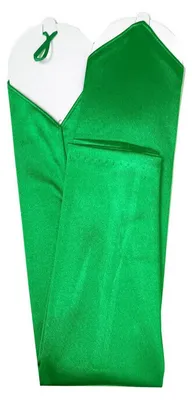 Immagine prodotto di Guanti senza dita da donna, in raso, color verde, lunghezza 48 cm