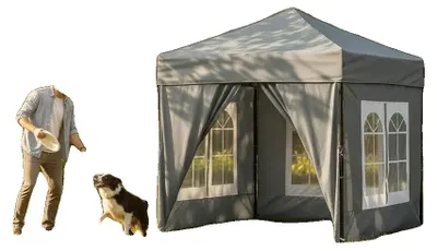 Produktbild von Gazebo Zelt, Tragbares Design, Wetterfest, armeegrün