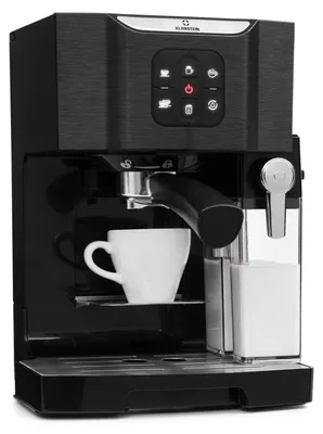 Produktbild von Klarstein 1,4 L Siebträgermaschine für 2 Tasse Kaffee, Mini Espressomaschine mit Milchschäumer, 20 Bar Siebträger Kaffeemaschine Klein, Gute Espresso Kaffeemaschine, Edelstahl-Espressomaschinen 1450 W
