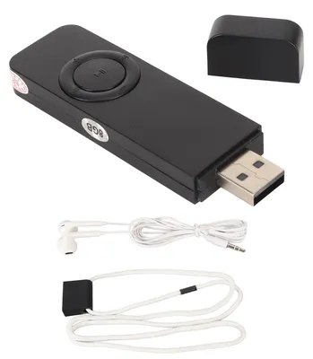 Immagine prodotto di Lettore MP3, 8 GB di memoria, espandibile fino a 64 GB, unità flash USB, supporto OTG, audio Hi-Fi, suono senza perdita di qualità, design sottile e portatile, per ascoltare musica, colore nero