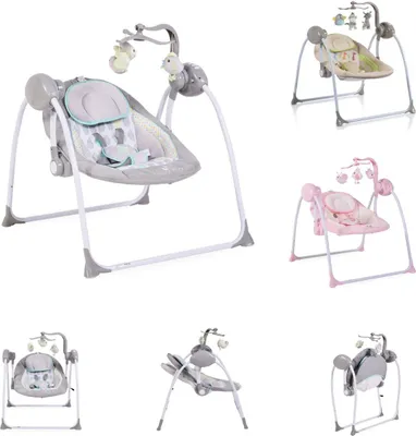Zdjęcie produktu dla Leżaczek Swing+ z funkcją muzyki, regulowaną głośnością i timerem, szary
