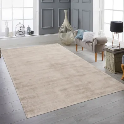 Produktbild von Wohnzimmerteppich mit hoher Qualität Handgefertigt Allergikerfreundlich in beige Größe - 160 x 230 cm