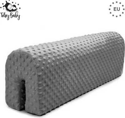Produktbild von Ochrana okraja lôžka pre detské postele 70 cm - Ochrana pre rám postele Ochrana okraja detskej postieľky Grey Minky