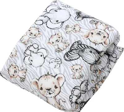 Produktbild von TupTam Baby Spielmatte Kinder Große Spieldecke Gepolstert XXL Krabbeldecke 120 x 120 cm Babyzimmer Schlafteppich, Farbe: Rund 120 cm / Safari