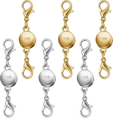 Productafbeelding van Magnetische Kettingsluitingen - Sieraden Sluitingen - Sieraden Maken - Veilige Magneetsluiting - 24 Stuks - Zilver Goud