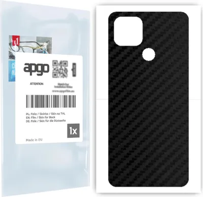 Produktbild von apgo Rückseite Schutzfolie für Oppo A15s -  Hinten Schutzfolie Carbon, Rückseite Folie schützt vor Kratzern und Fingerabdrücken
