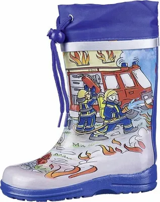 Produktbild von Beck Fire Jungen Gummistiefel bunt aus Gummi, 19 cm Schaft, herausnehmbare Einlegesohle