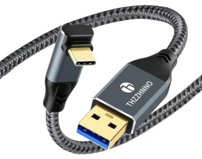 Zdjęcie produktu dla Kabel USB c kątowy 90 0.5M 3.0 10GBPS transfer danych do ładowania