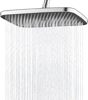 Produktbild von Regenduschkopf mit Anti-Kalk-Sprühdüsen - Wasserersparend und Langlebig