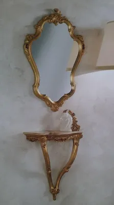 Produktbild von Casa Padrino Luxus Barock Möbel Set Gold - 1 Barock Wandkonsole & 1 Barock Wandspiegel - Barock Hotel & Schloß Möbel - Luxus Qualität -  Italy