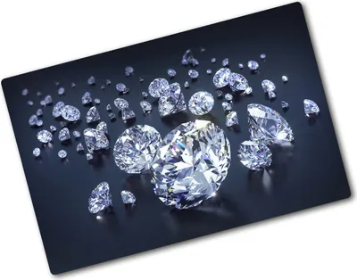 Produktbild von Tulup Glas Herdabdeckplatte - 80x52 cm - Glaskeramikkochfeld-Abdeckung Spritzschutz Glasabdeckplatte - Einteilig - Sonstige - Diamanten - Silber